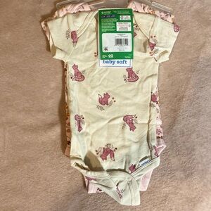 Gerber Baby Onesies in Green and Purple